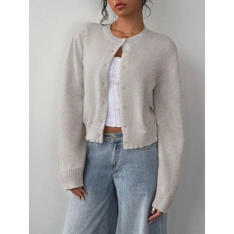 Women's Long Sleeve Knitted Cardigan Sweater