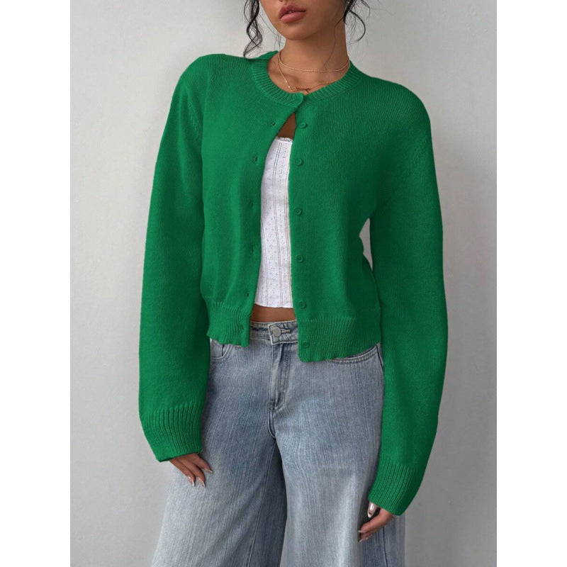 Women's Long Sleeve Knitted Cardigan Sweater