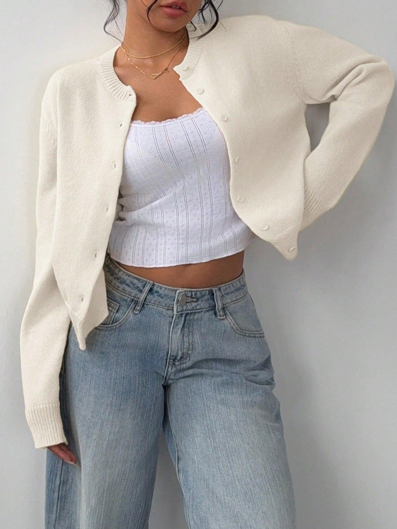 Women's Long Sleeve Knitted Cardigan Sweater