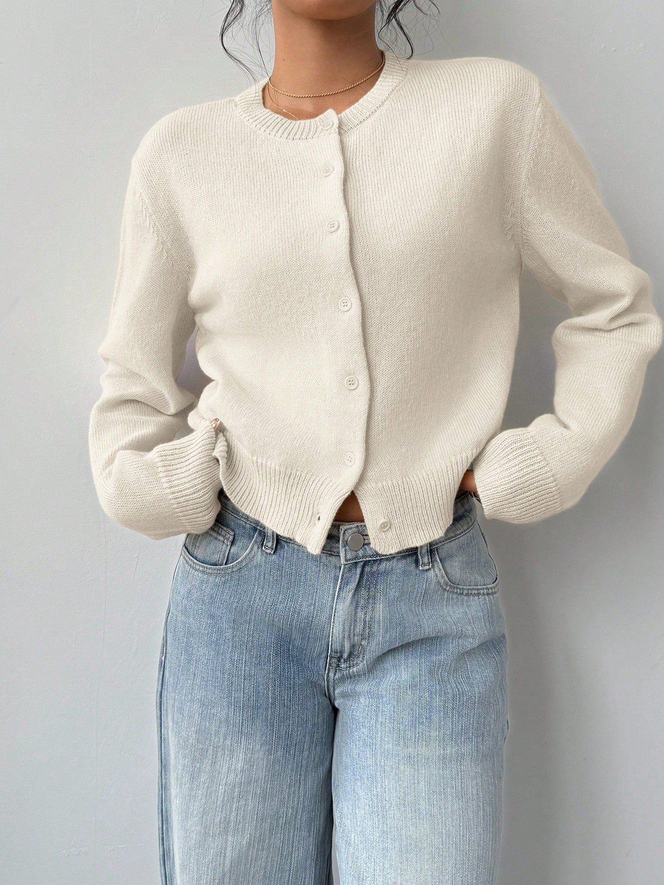 Women's Long Sleeve Knitted Cardigan Sweater