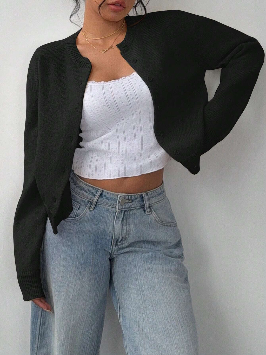 Women's Long Sleeve Knitted Cardigan Sweater