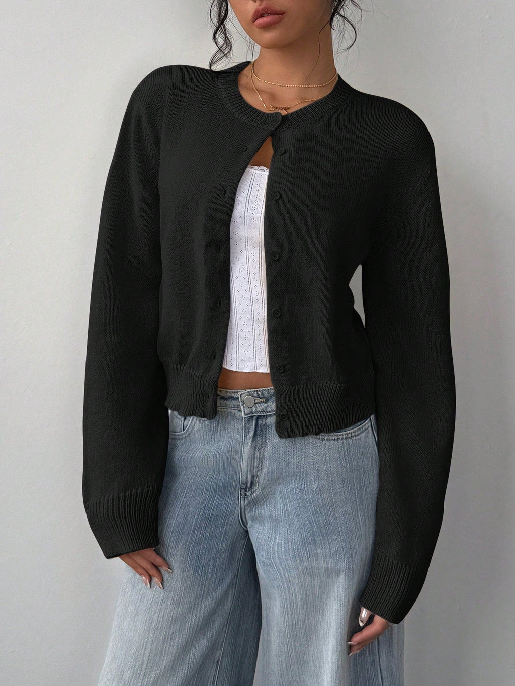Women's Long Sleeve Knitted Cardigan Sweater