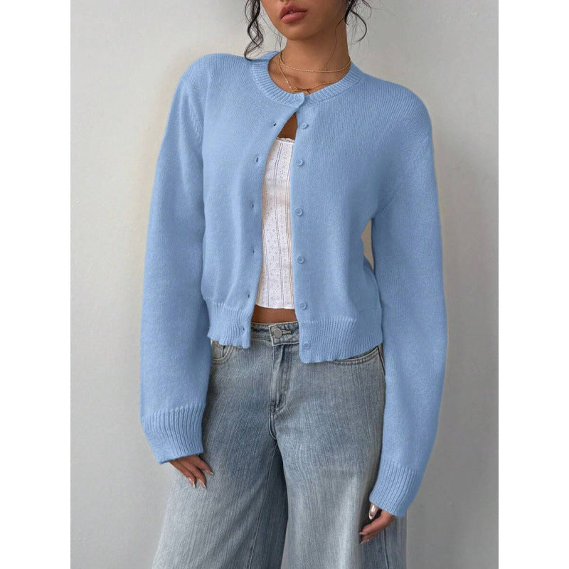 Women's Long Sleeve Knitted Cardigan Sweater