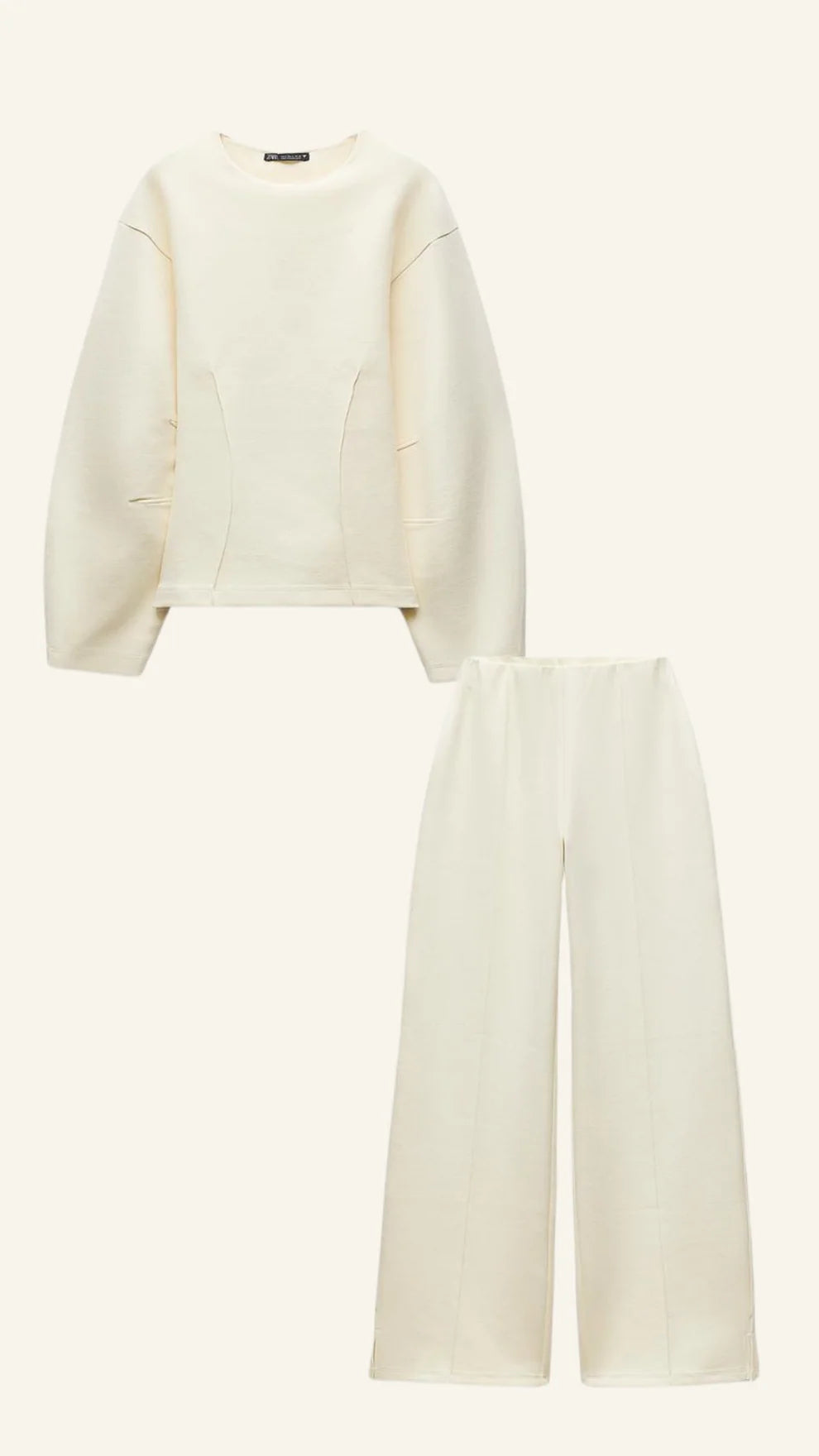 Women's Loungewear Two-Piece Wide-Leg Sweater Set