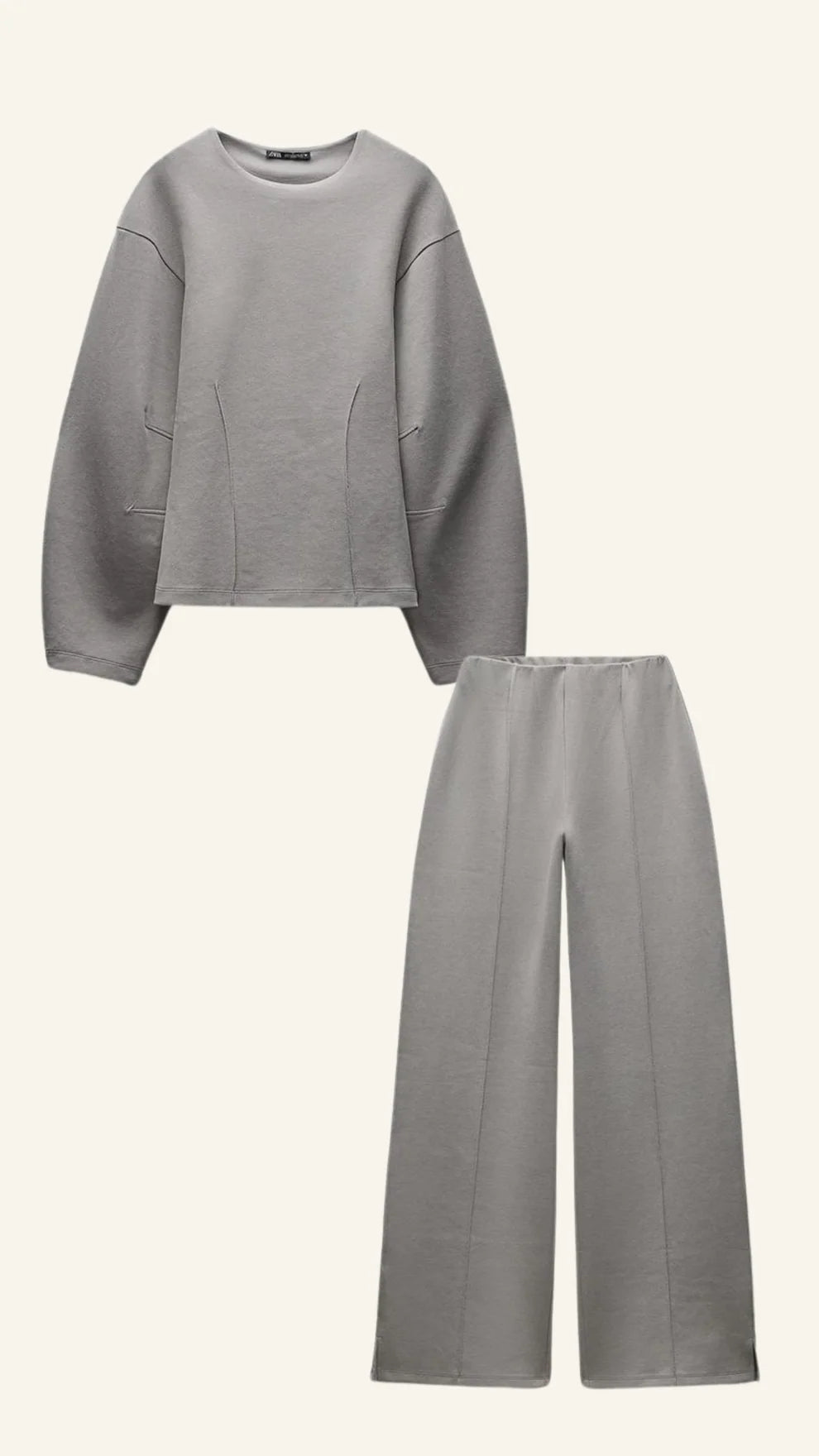 Women's Loungewear Two-Piece Wide-Leg Sweater Set