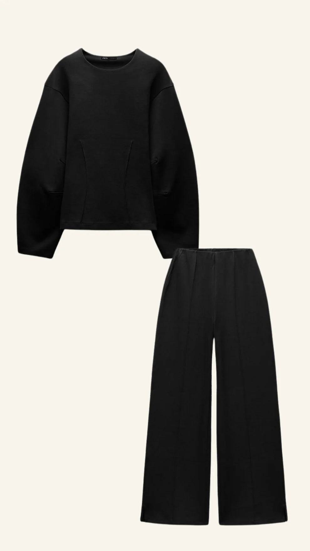 Women's Loungewear Two-Piece Wide-Leg Sweater Set
