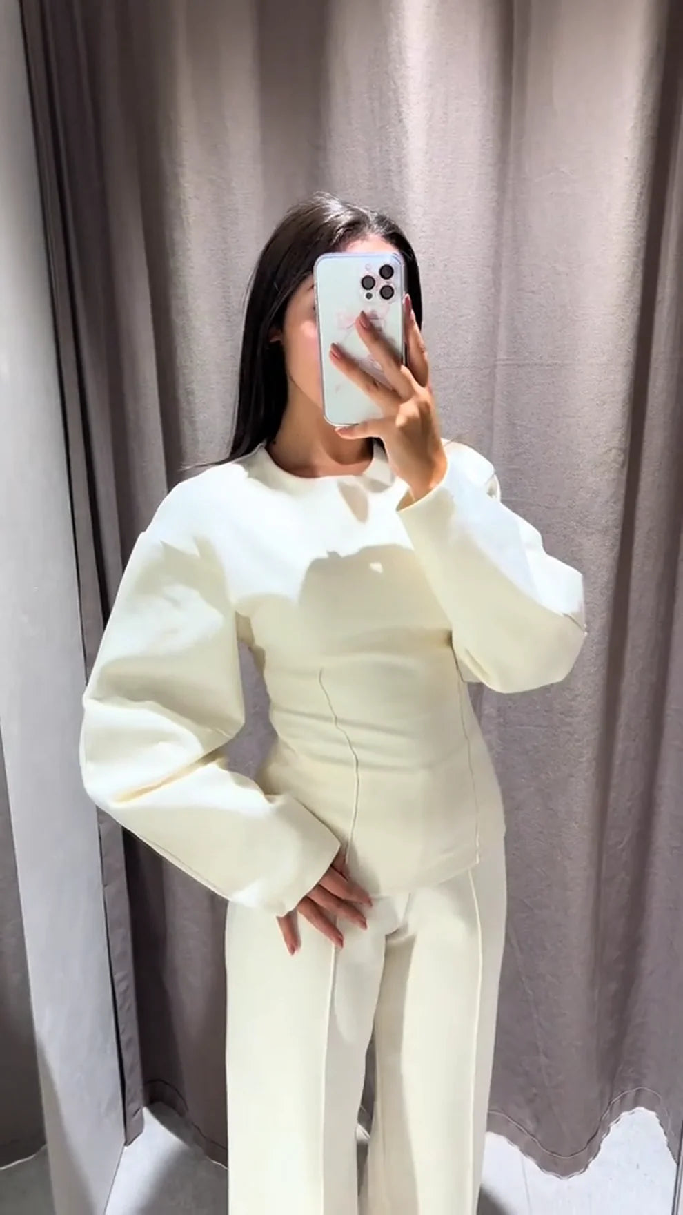 Women's Loungewear Two-Piece Wide-Leg Sweater Set