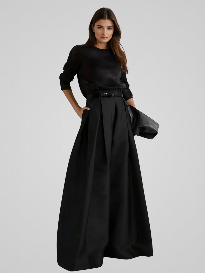 Women's Oversized Pants with High Waist A-Line Fit