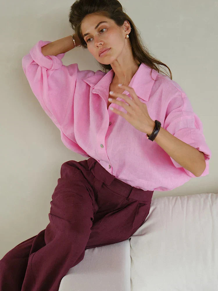 Women's Oversized Blouse - Summer Tops for Women