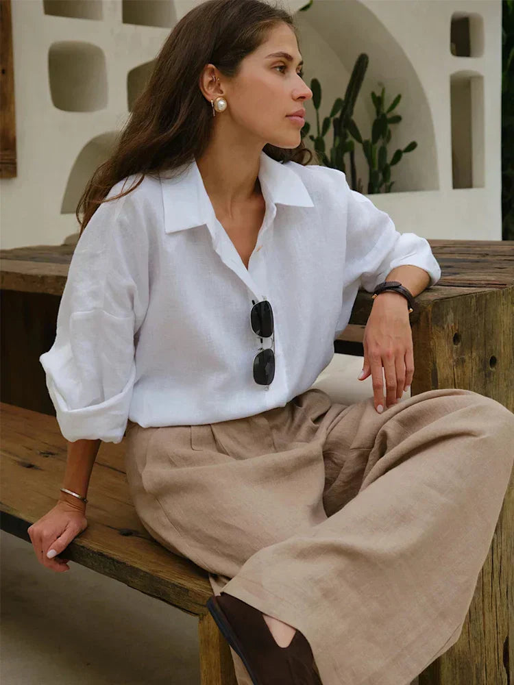 Women's Oversized Blouse - Summer Tops for Women
