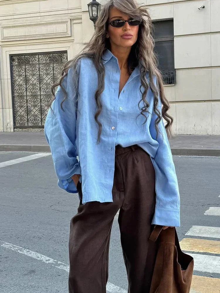 Women's Oversized Blouse - Summer Tops for Women