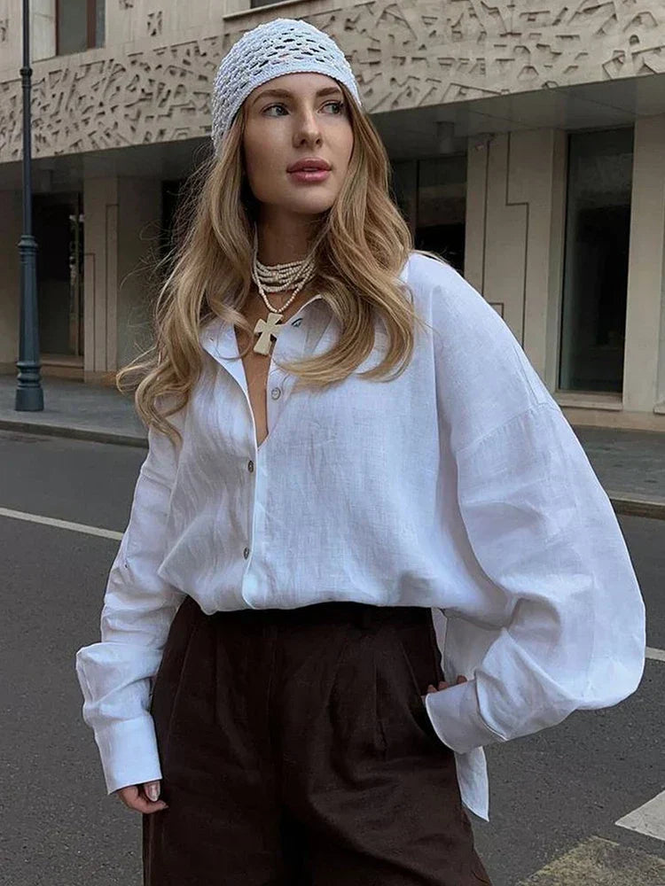 Women's Oversized Blouse - Summer Tops for Women