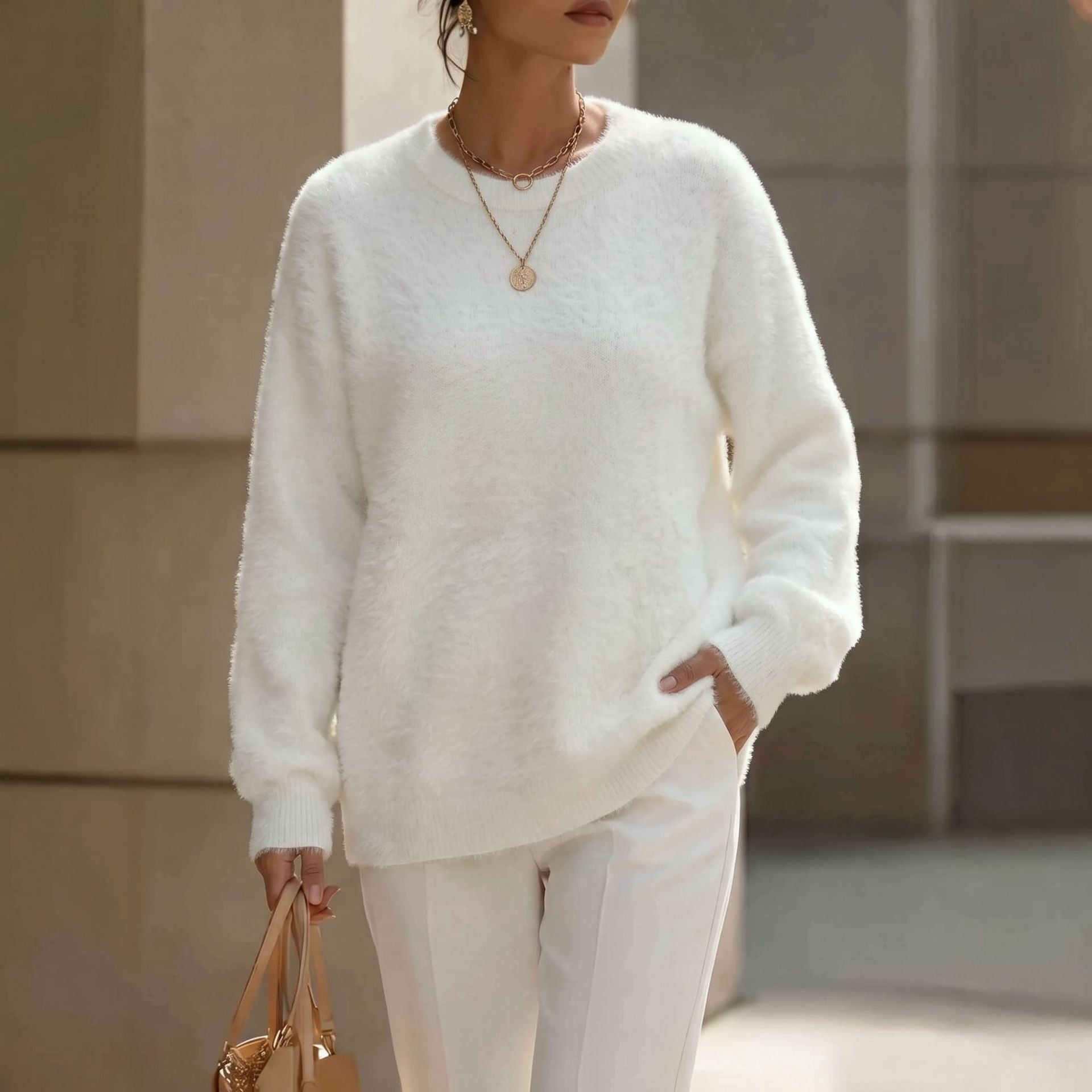 Women's Oversized Fluffy Mink Sweater