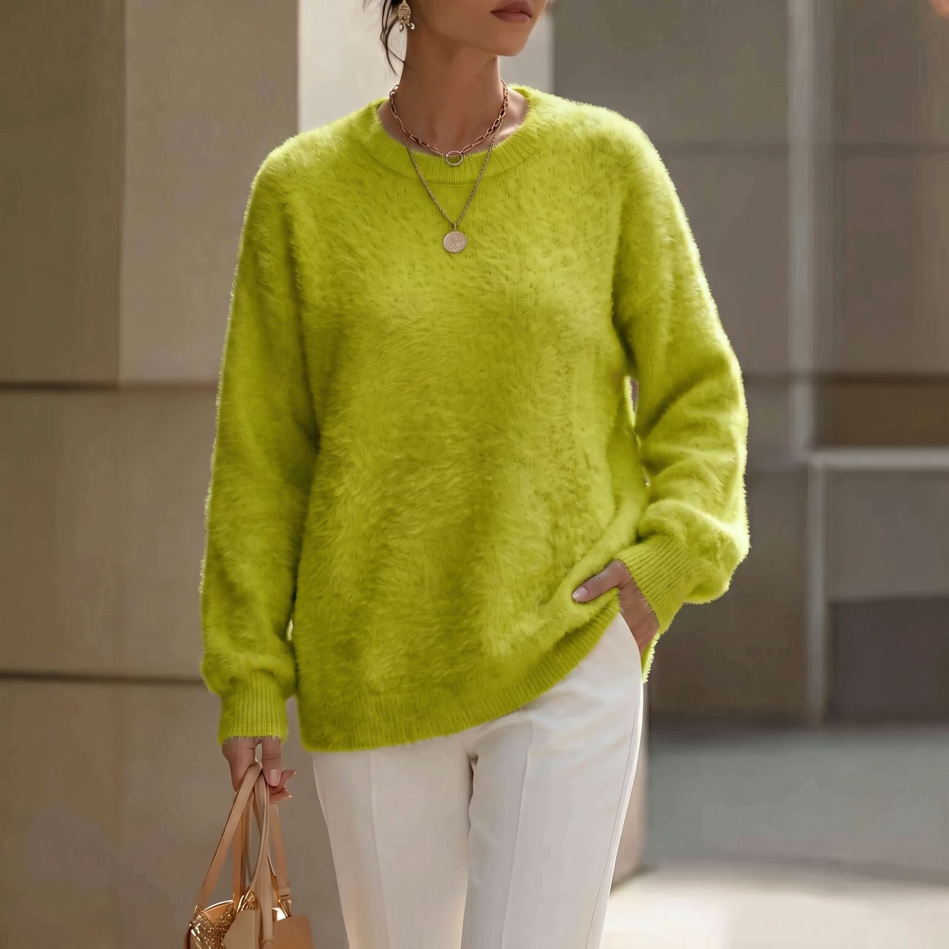 Women's Oversized Fluffy Mink Sweater