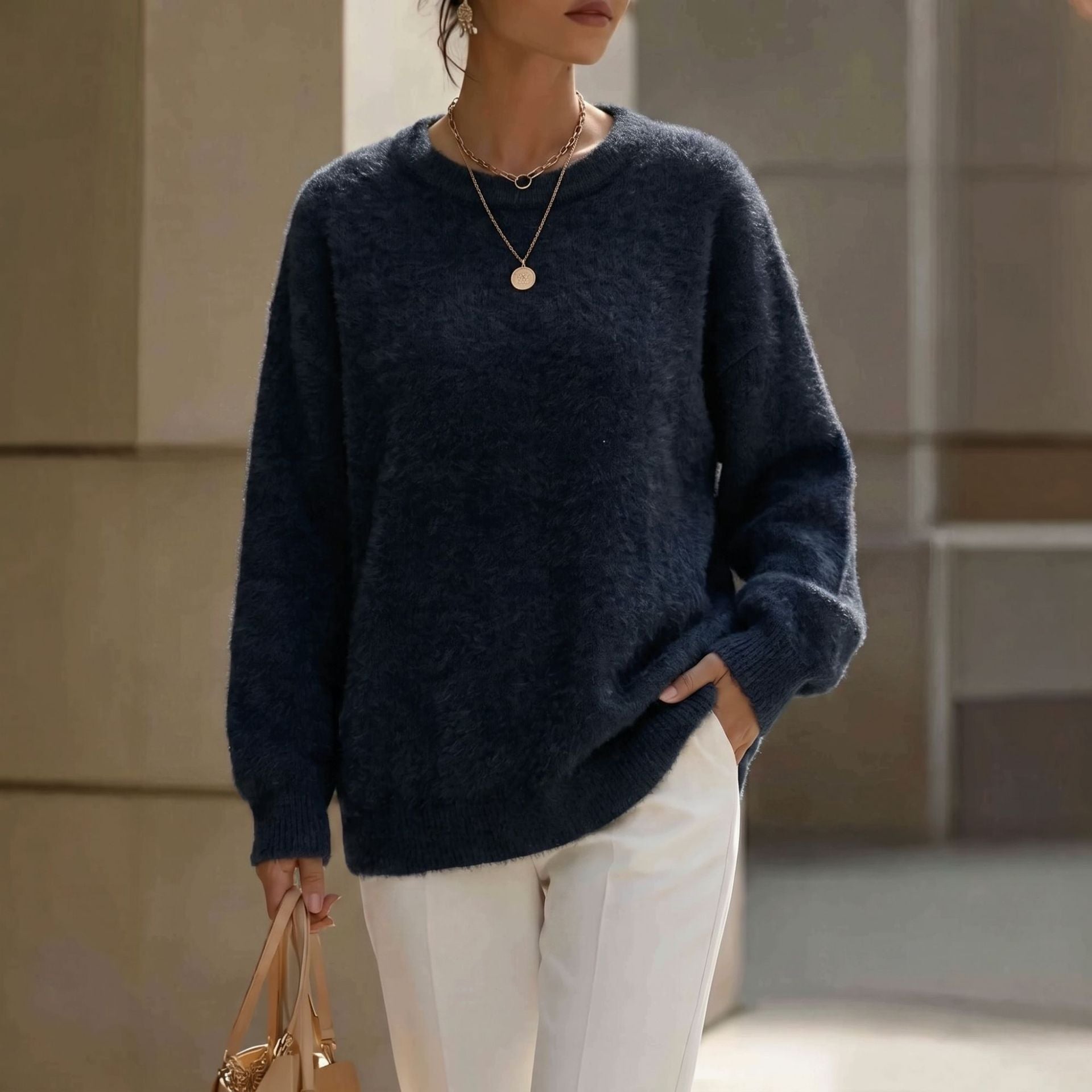 Women's Oversized Fluffy Mink Sweater