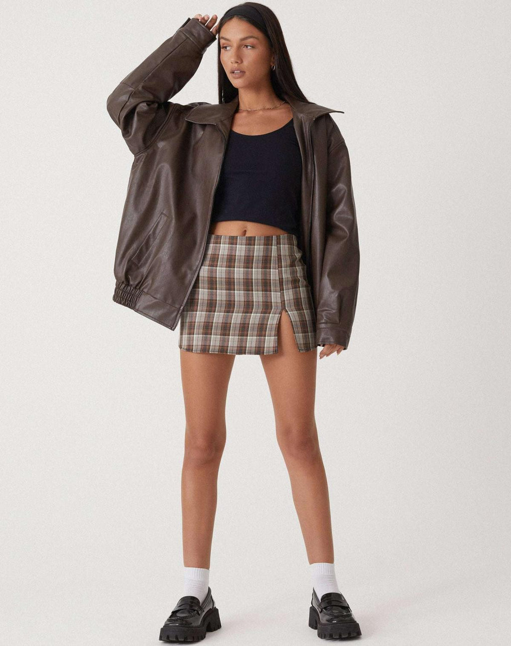Women's Oversized Leather Jacket for Casual Style