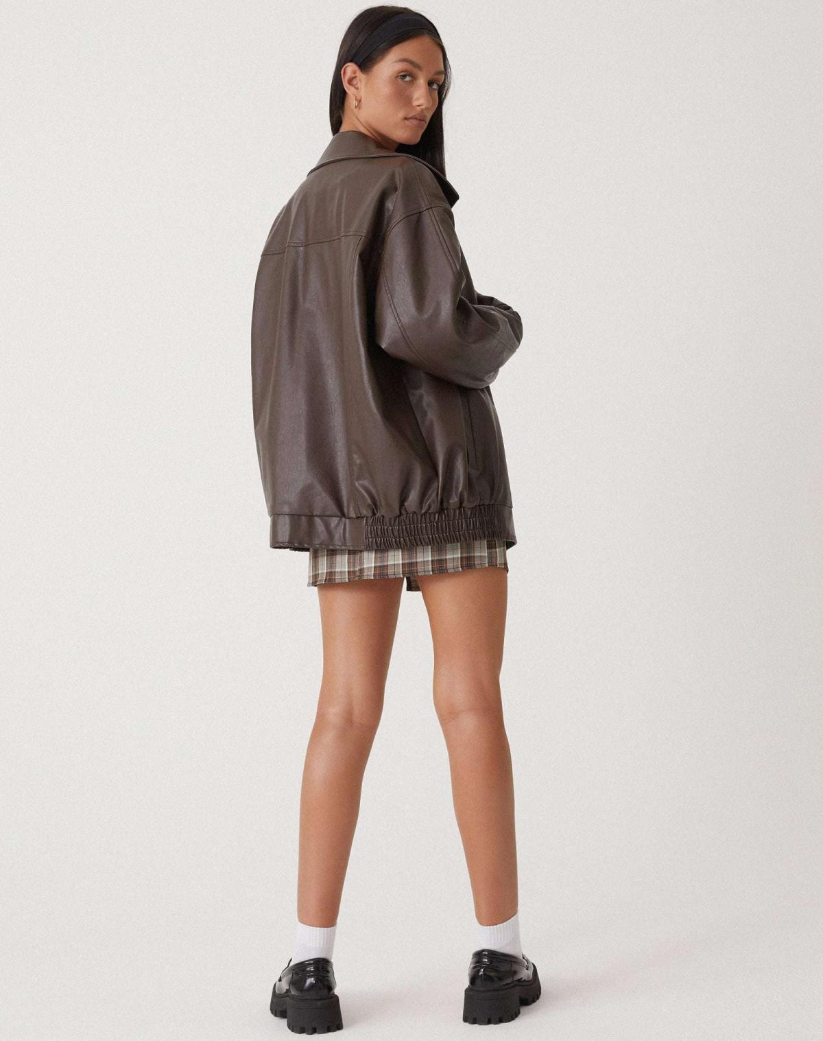 Women's Oversized Leather Jacket for Casual Style