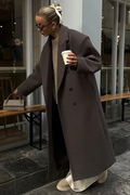 Women's Oversized Longline Wool Trench Coat
