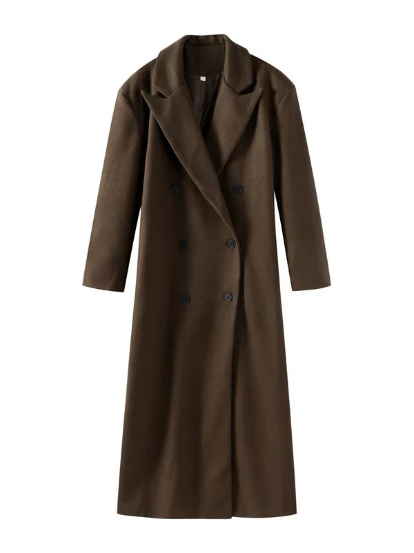 Women's Oversized Longline Wool Trench Coat