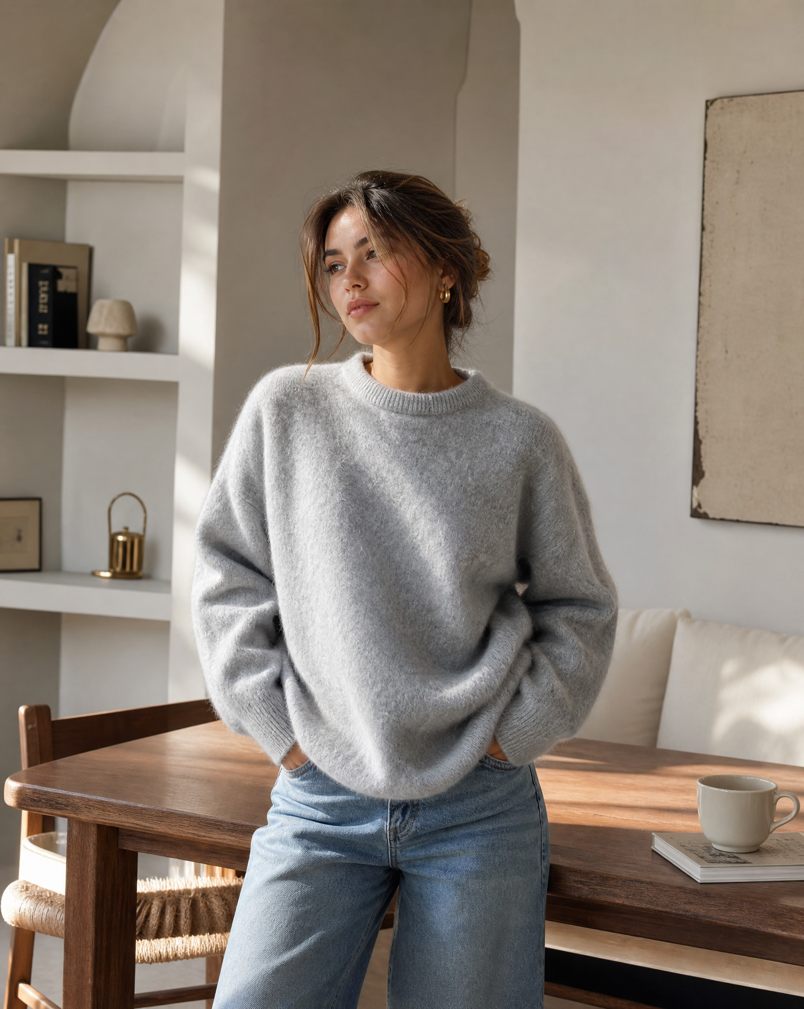 Women's Oversized Mohair Blend Sweater