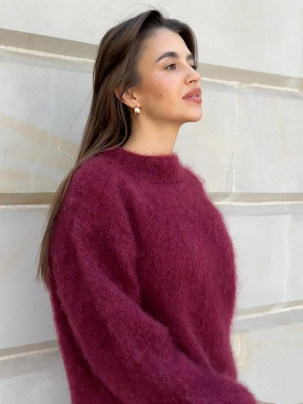 Women's Oversized Mohair Blend Sweater