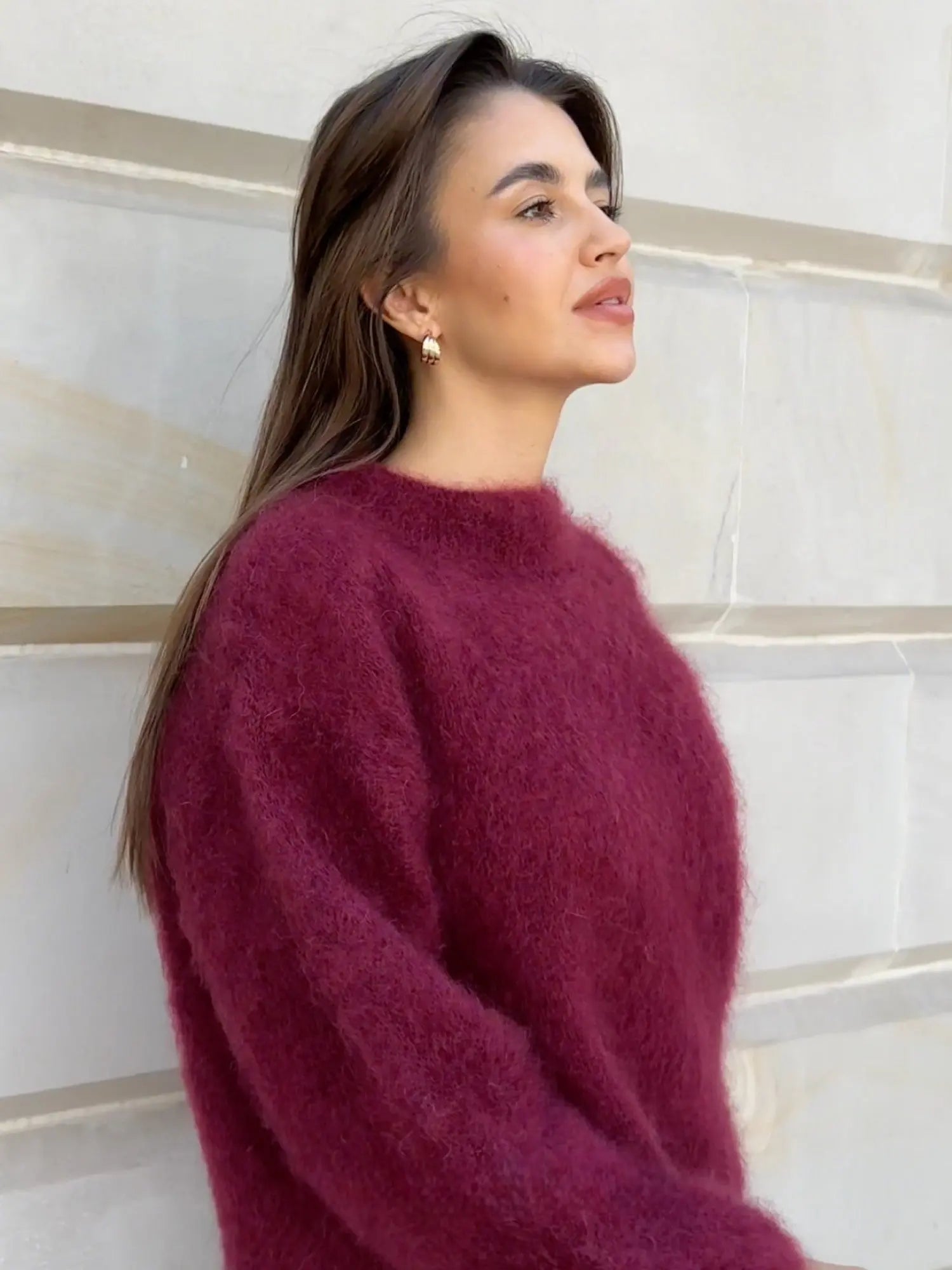 Women's Oversized Mohair Blend Sweater