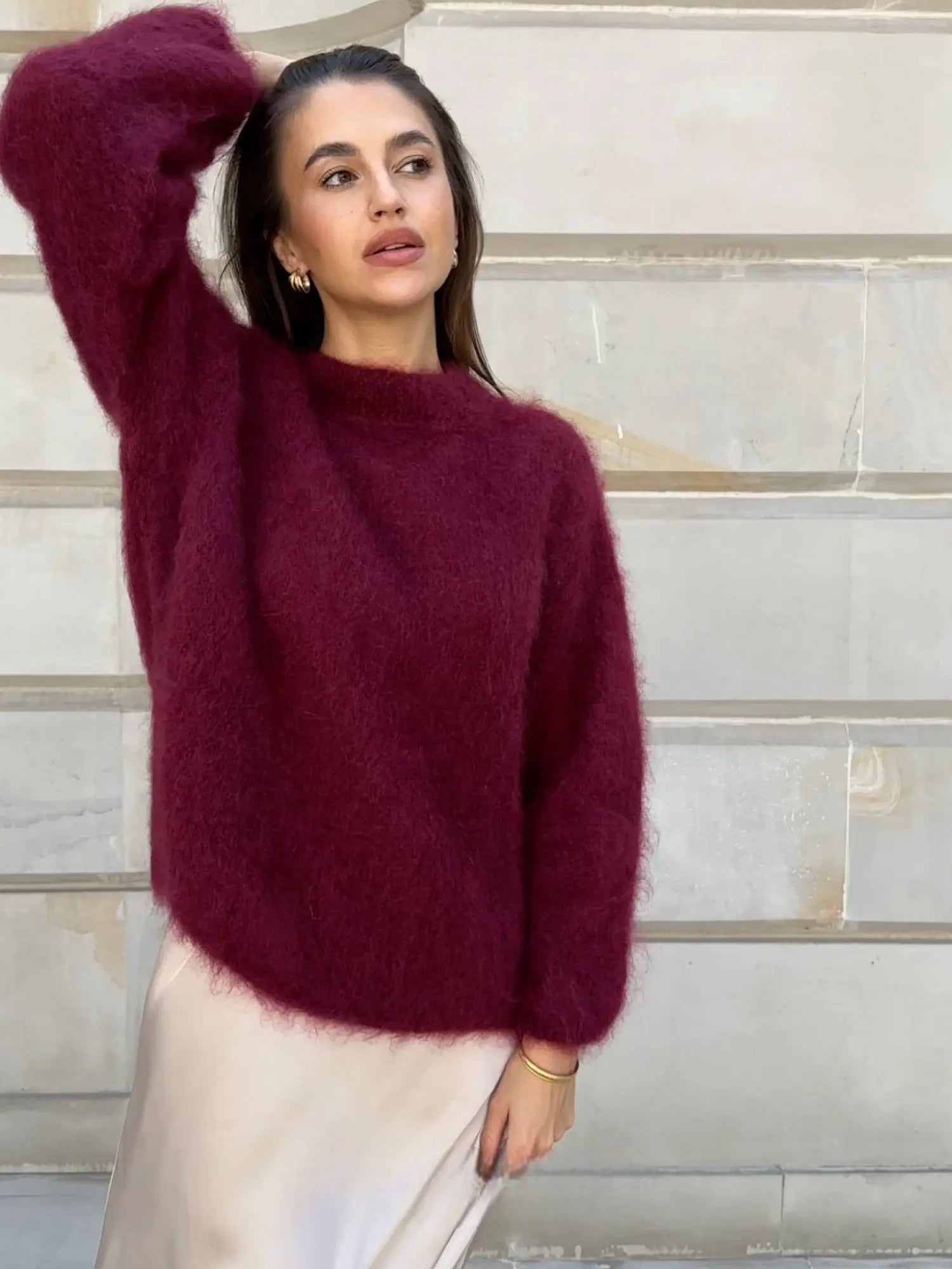 Women's Oversized Mohair Blend Sweater
