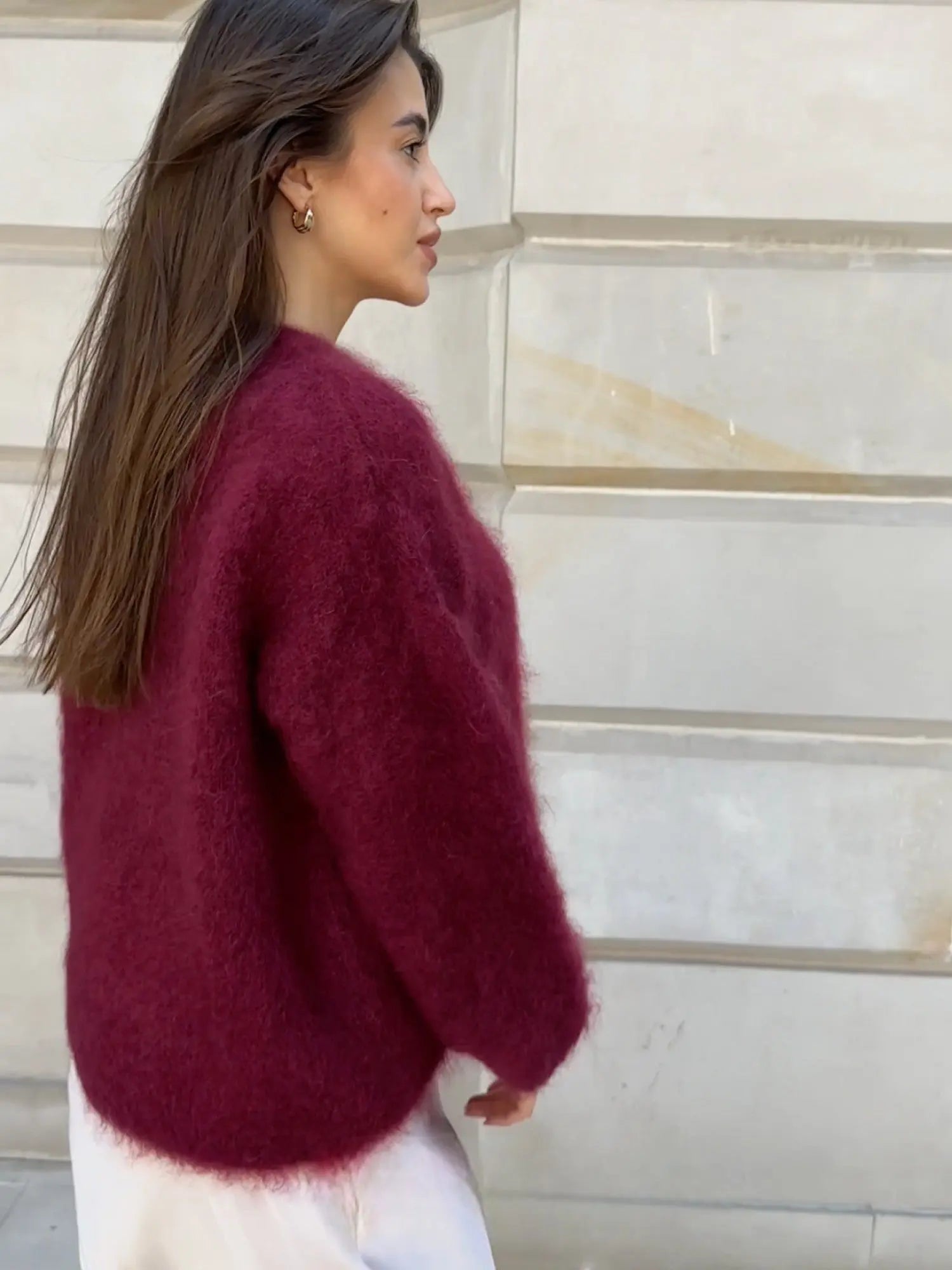 Women's Oversized Mohair Blend Sweater