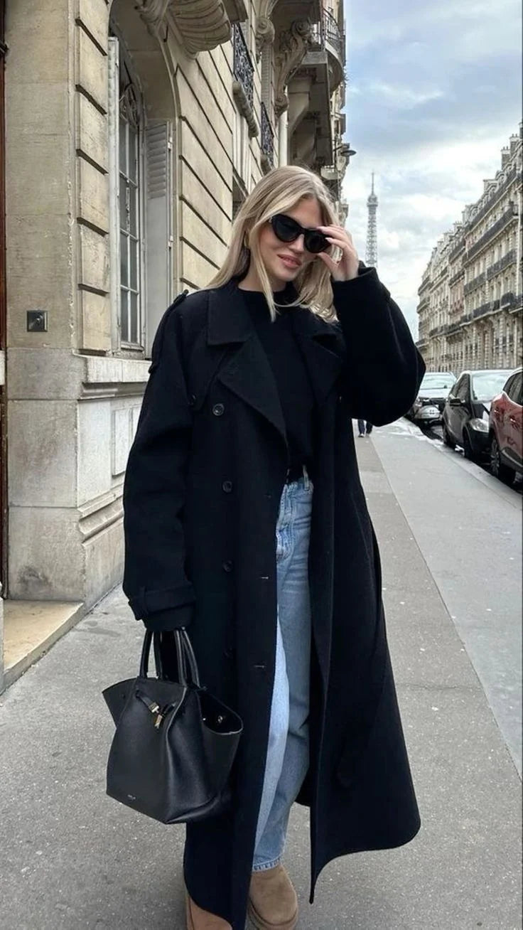 Women's Oversized Reversible Trench Coat