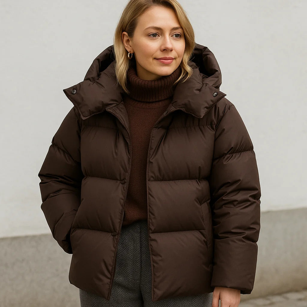 Women's Padded Winter Coat with Hood