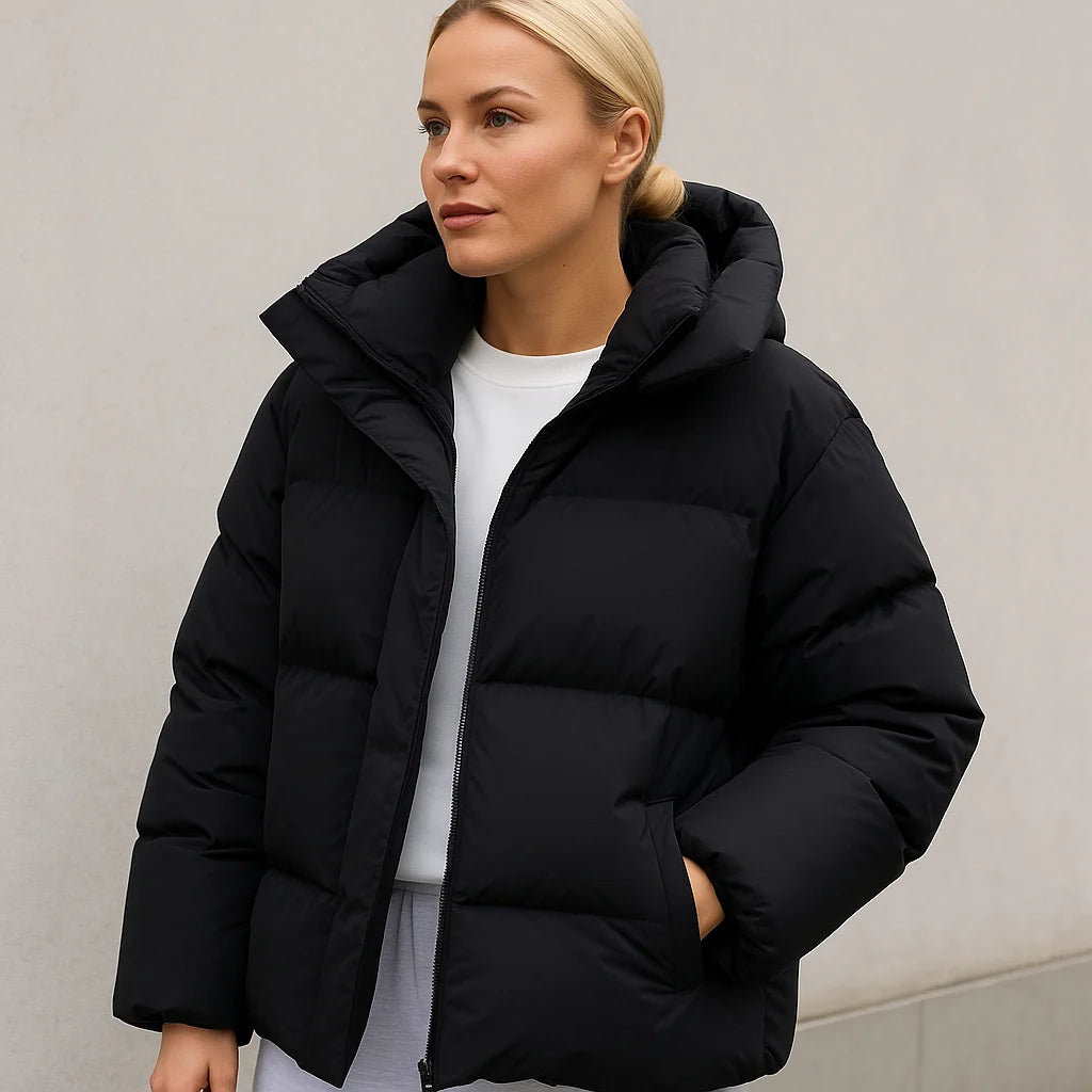 Women's Padded Winter Coat with Hood