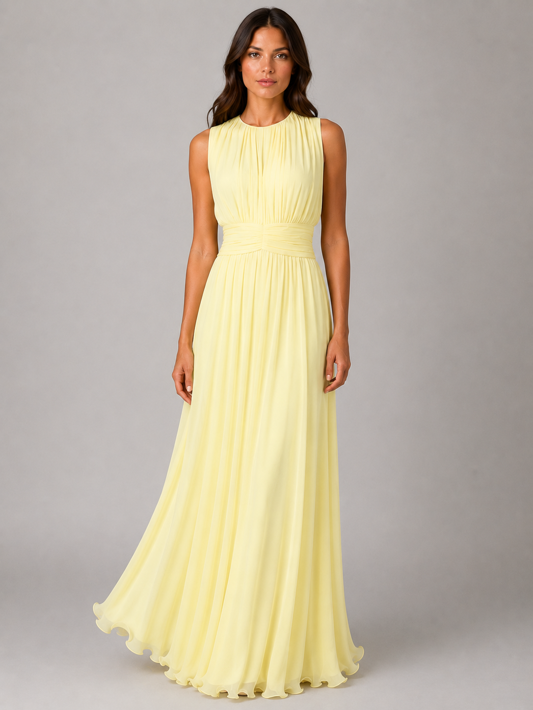 Women's Pleated Maxi Dress for Summer and Formal Occasions