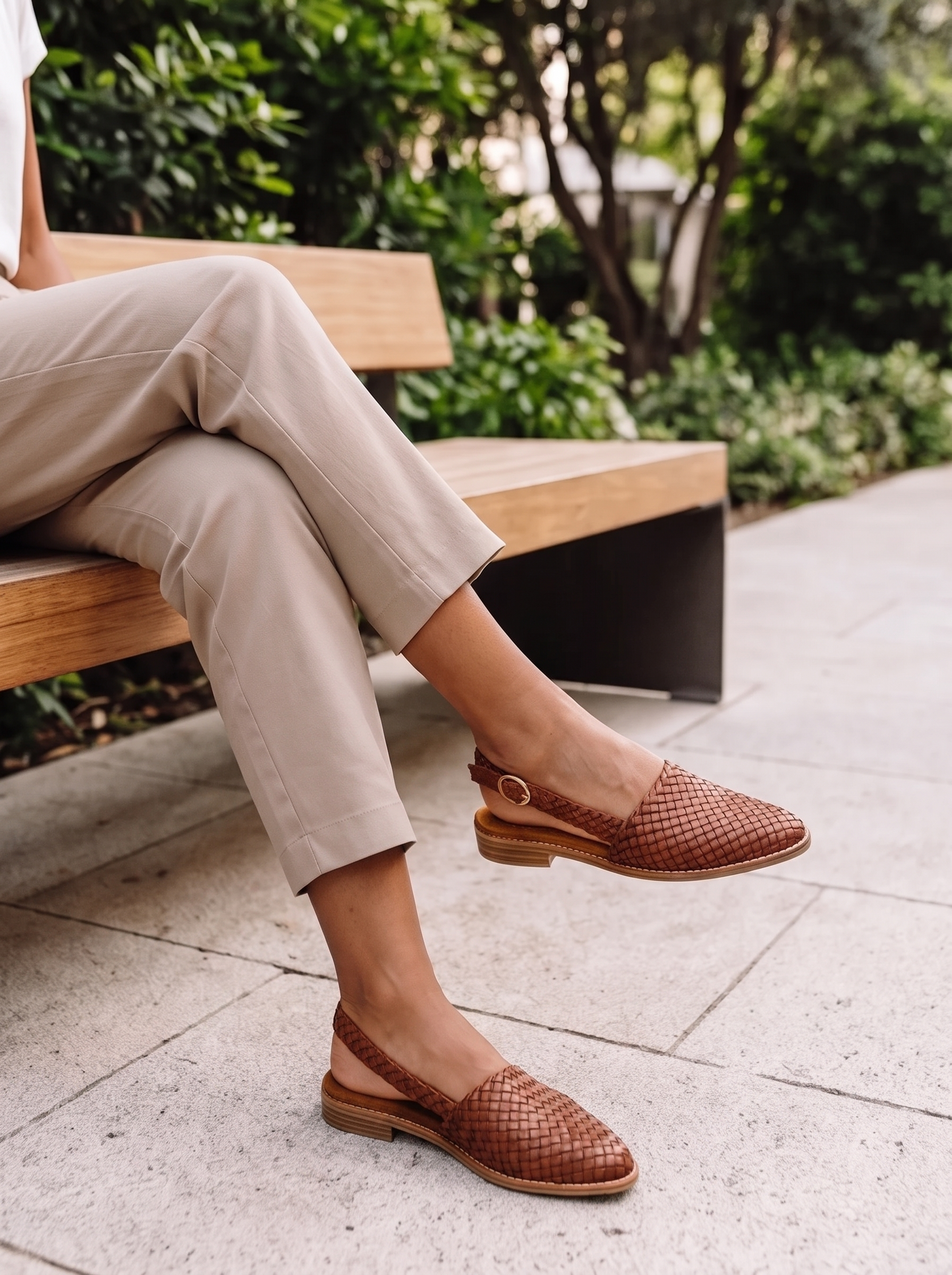Women's Pointed Toe Flat Buckle Sandals for Casual Wear