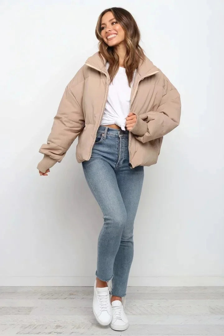 Women's Quilted Puffer Jacket for Winter Coats