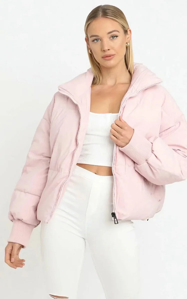 Women's Quilted Puffer Jacket for Winter Coats