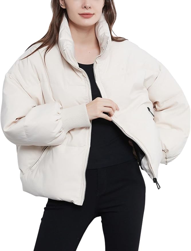 Women's Quilted Puffer Jacket for Winter Coats