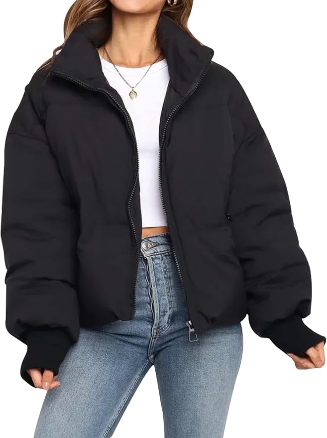 Women's Quilted Puffer Jacket for Winter Coats