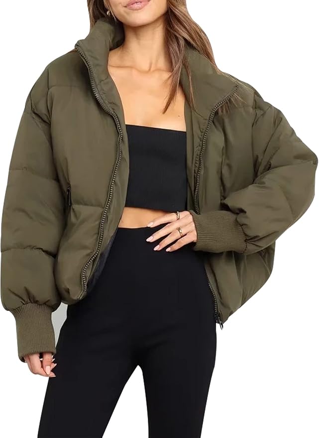 Women's Quilted Puffer Jacket for Winter Coats