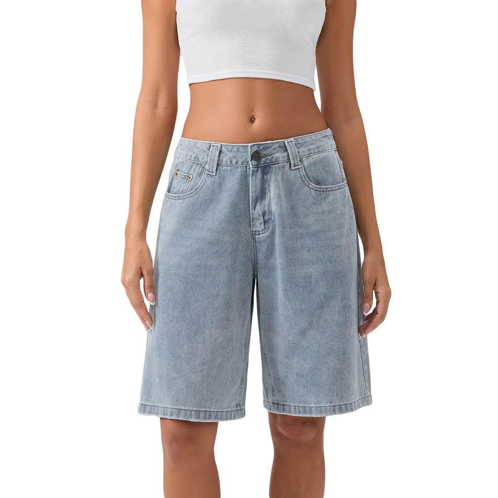 Women's Relaxed Denim Bermuda Shorts