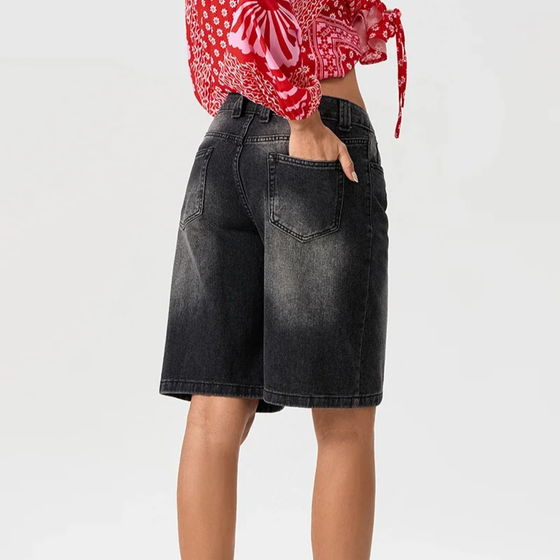 Women's Relaxed Denim Bermuda Shorts