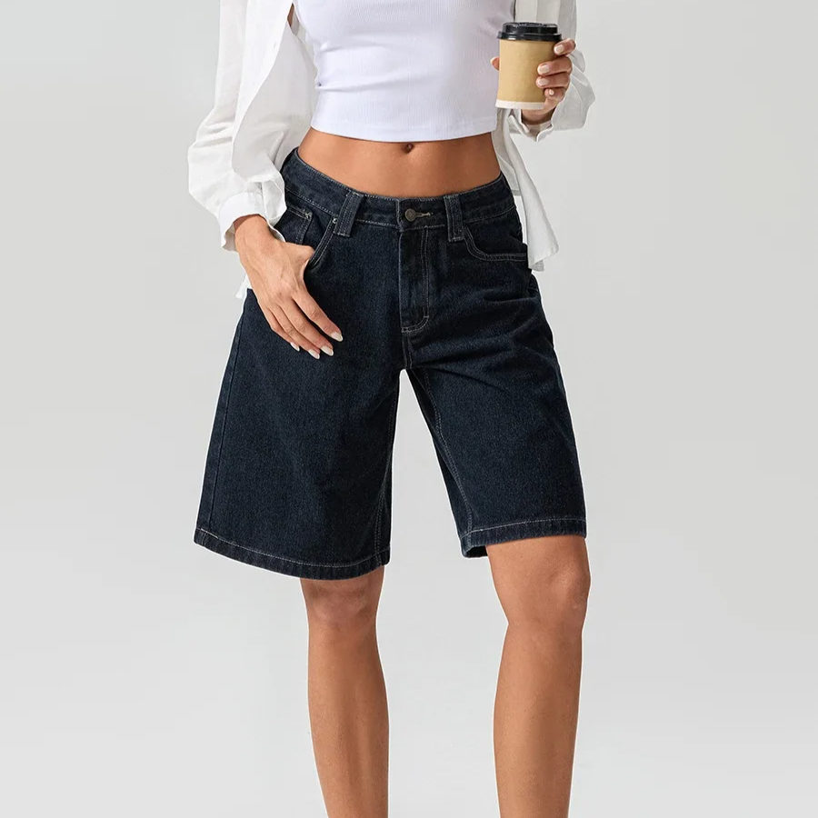 Women's Relaxed Denim Bermuda Shorts