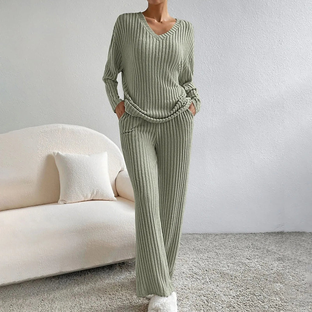 Women's Ribbed Knit Lounge Set