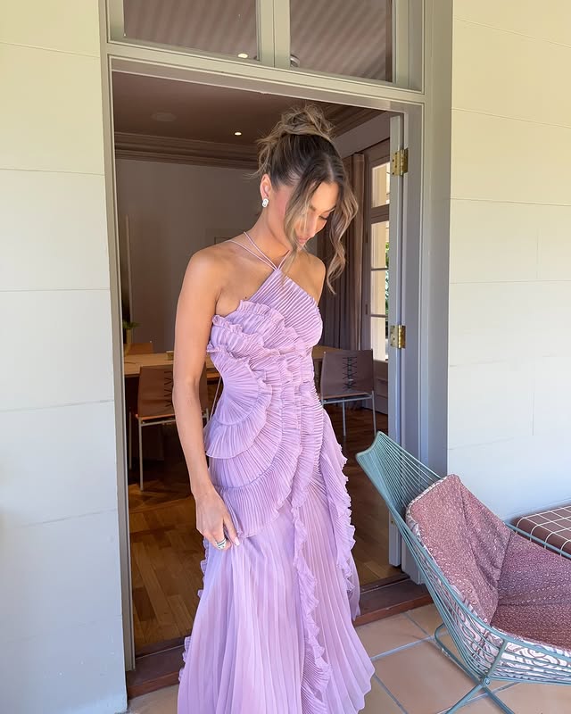 Women's Ruffle Maxi Dress for Summer Formal Events