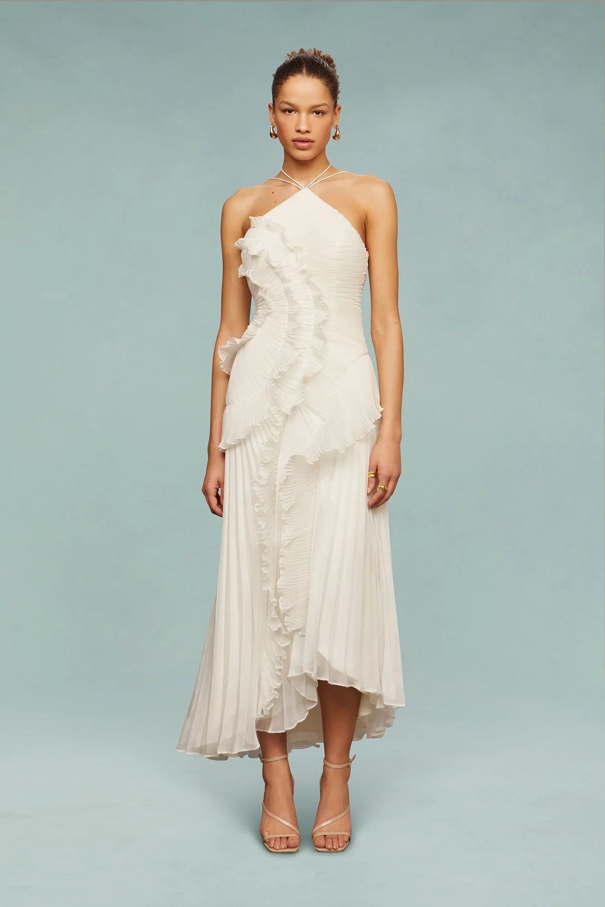 Women's Ruffle Maxi Dress for Summer Formal Events