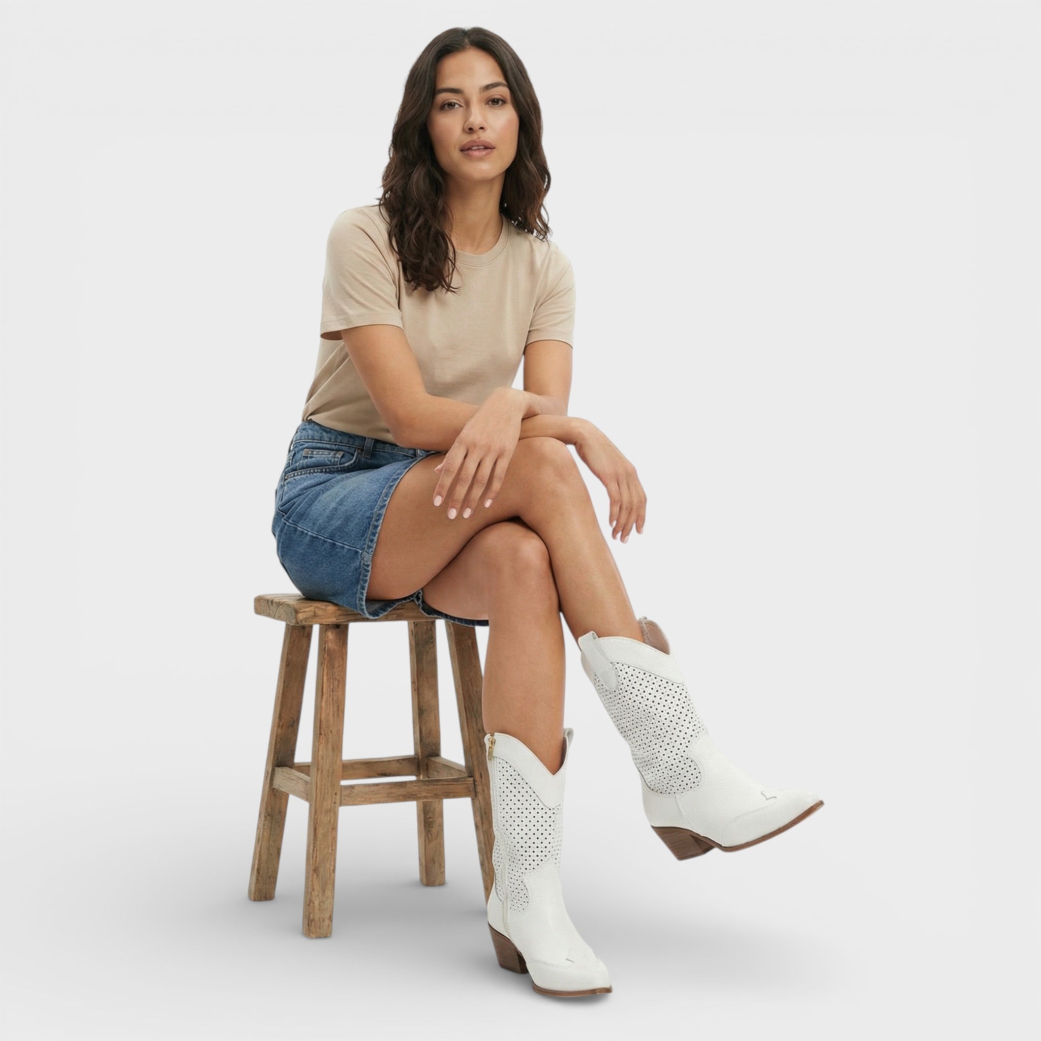 Women's Side Zipper Cowgirl Boots