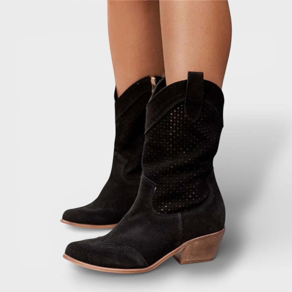 Women's Side Zipper Cowgirl Boots