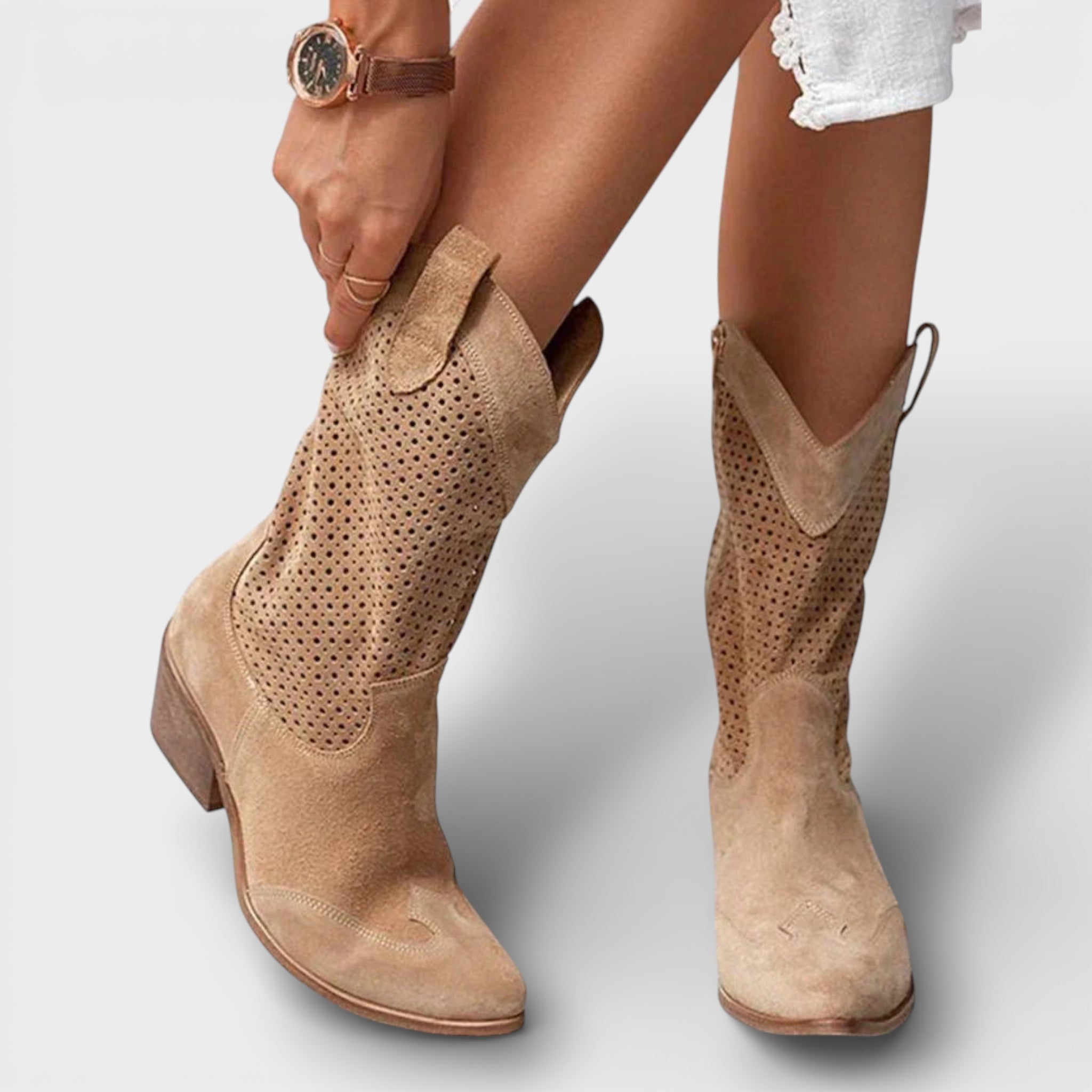 Women's Side Zipper Cowgirl Boots