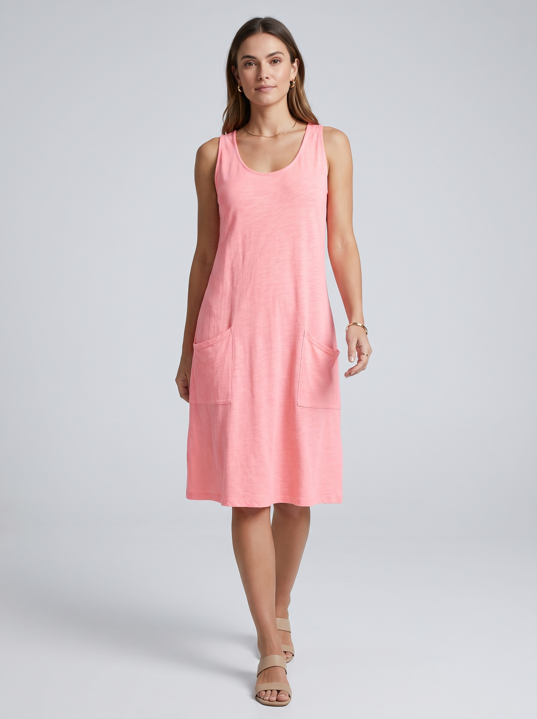 Women's Sleeveless Dress with Pockets