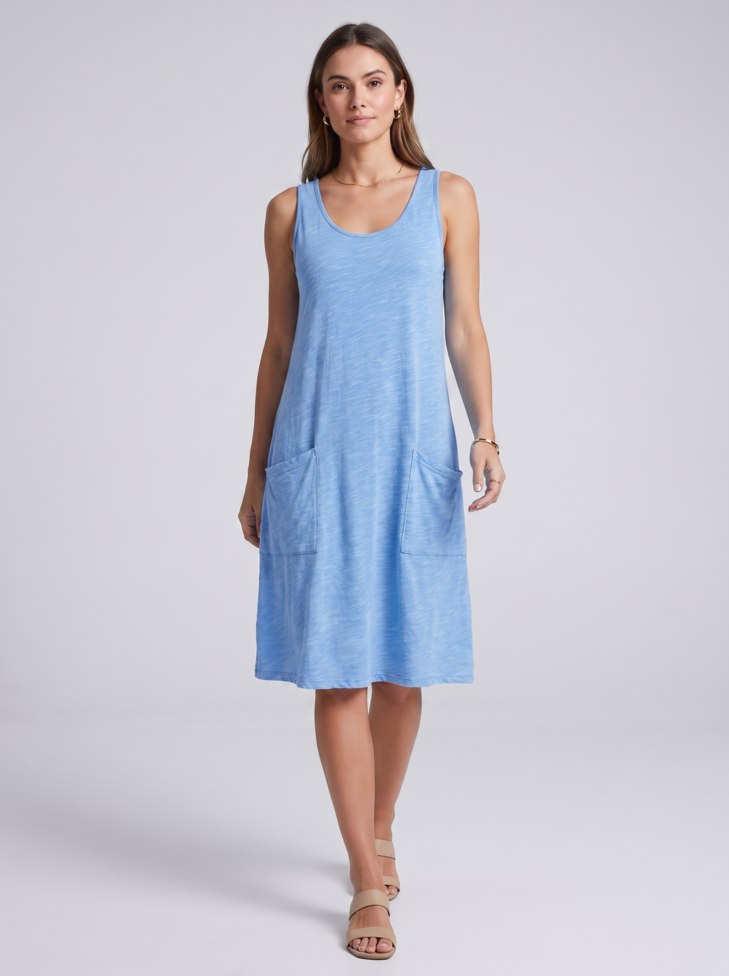 Women's Sleeveless Dress with Pockets