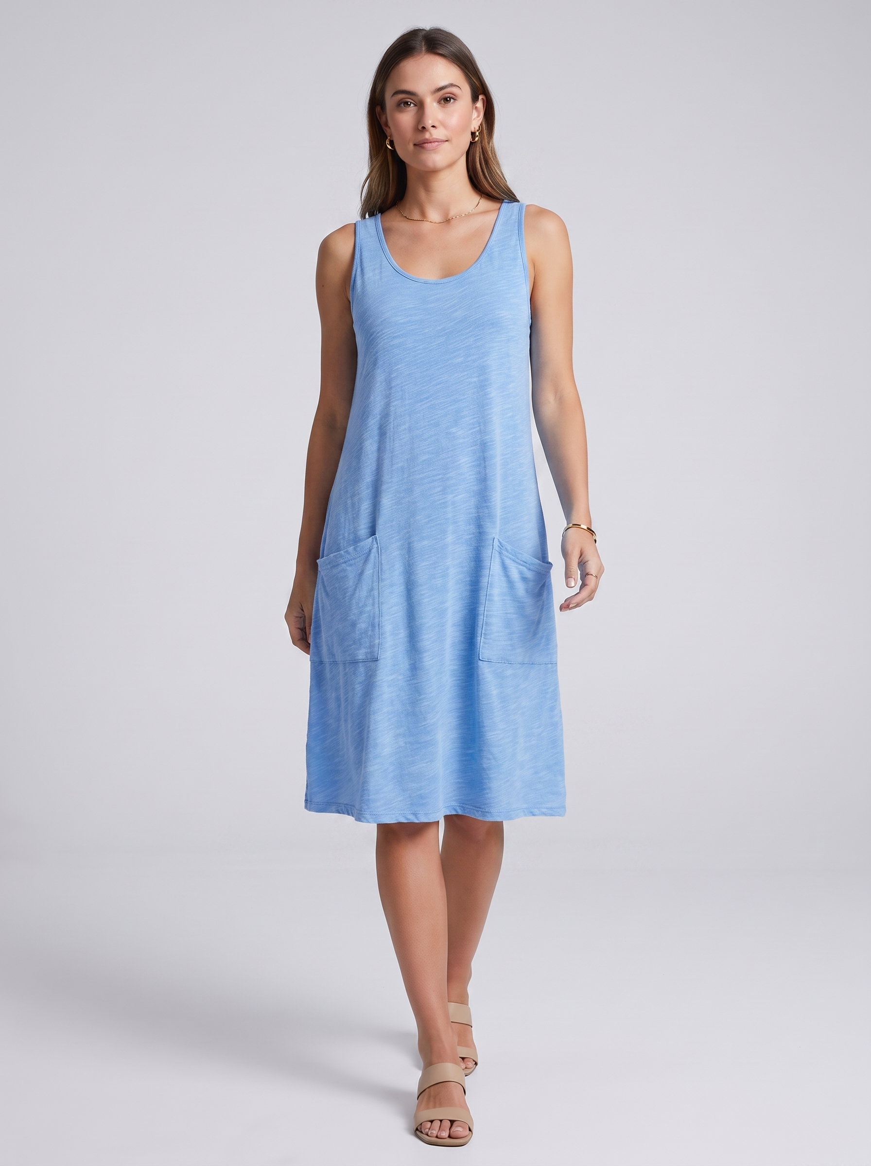 Women's Sleeveless Dress with Pockets